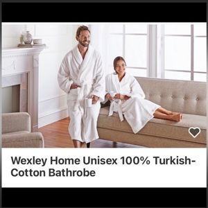 Wexley Home Turkish Unisex 100% Cotton Bathrobe